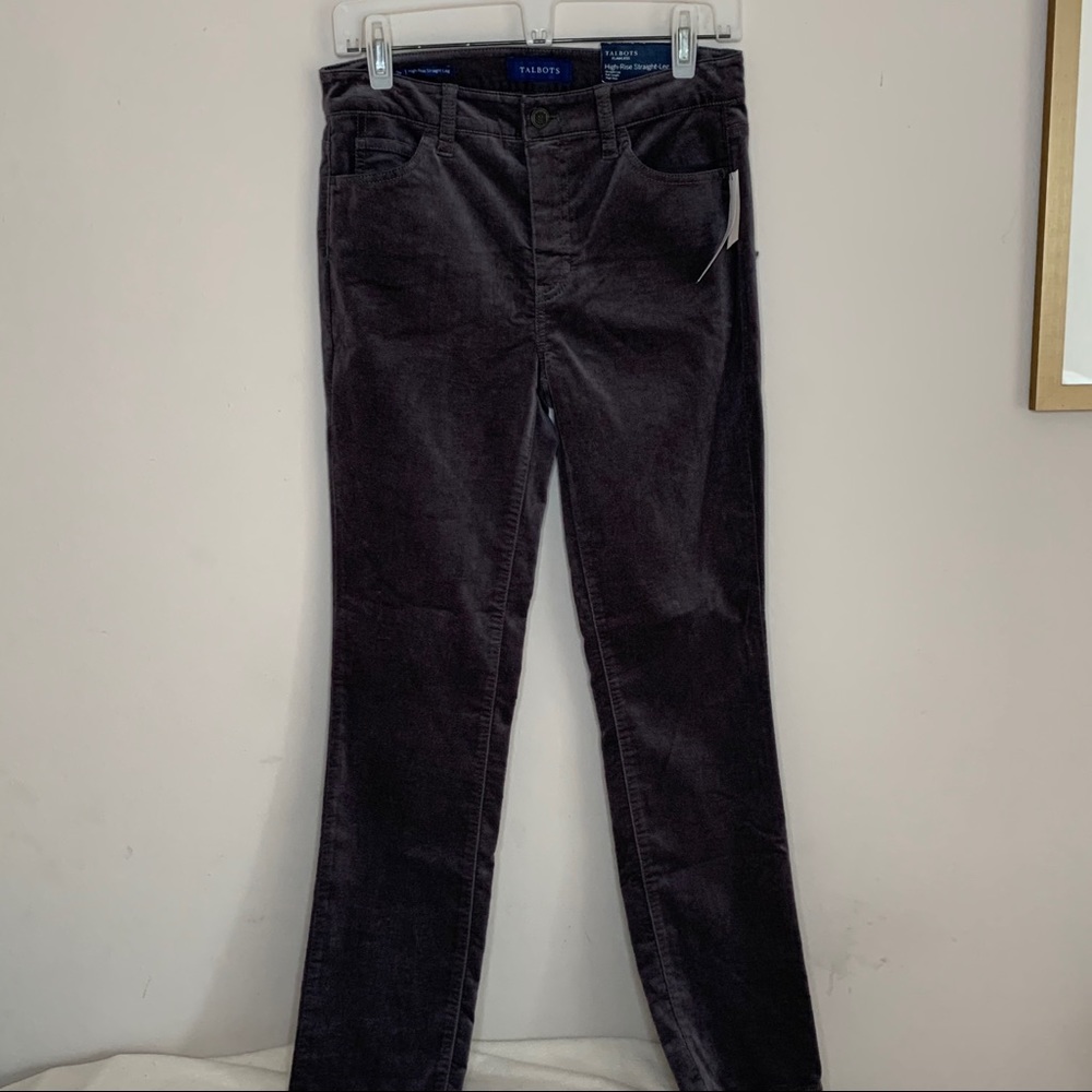 Talbots Slimming High Rise Straight Leg Gray Jeans
